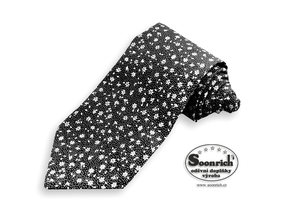 bavlnìná kravata kytièkovaná