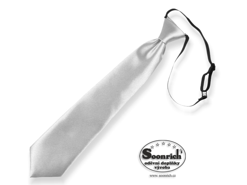 kravata dìtská støíbrná na gumièku