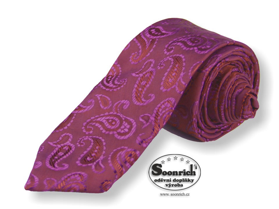kravata fialová kašmírová