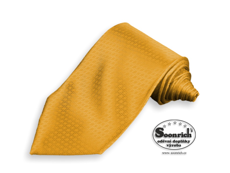 kravata tkaná zlatá Paøíž
