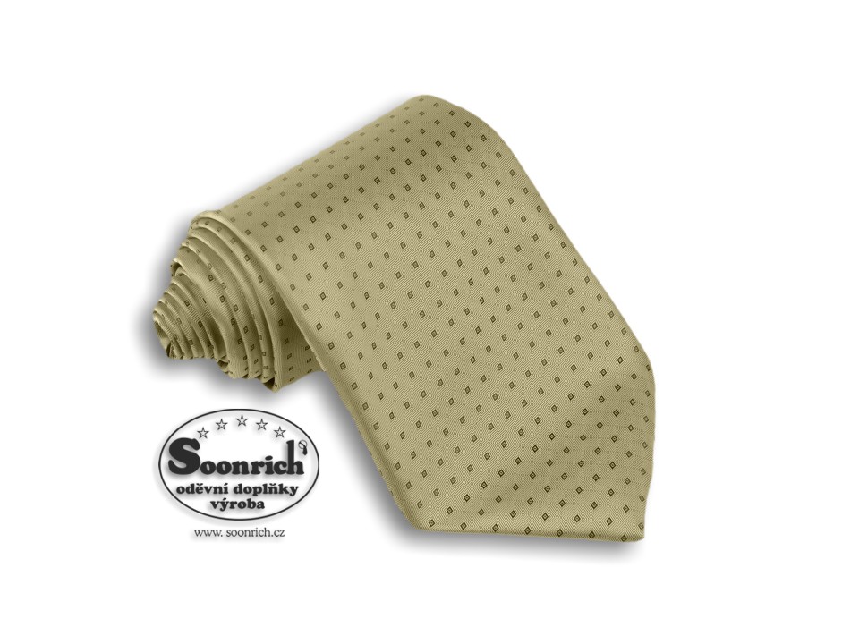 kravata tkaná béžová World
